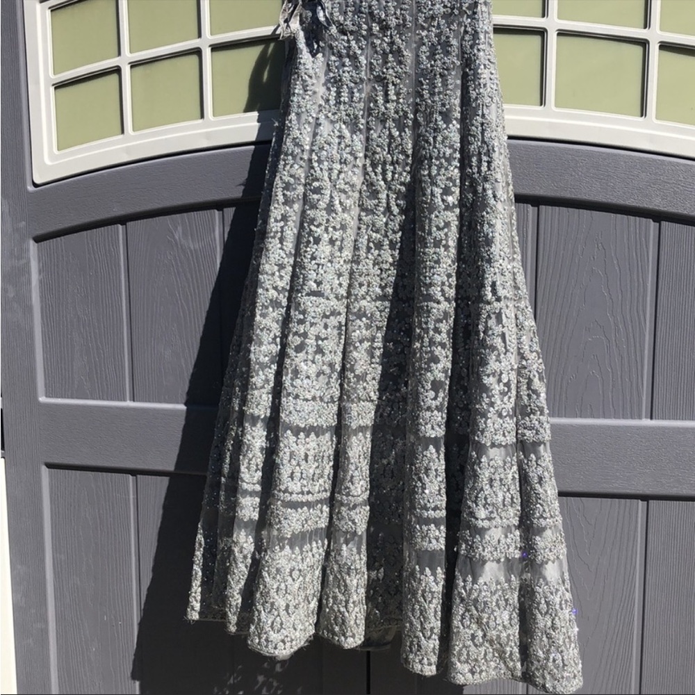 COPY - Grey lehenga with blouse and dupatta
